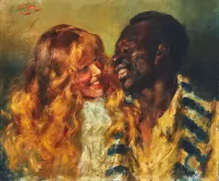 Girolamo P. Nerli, Eva and Uncle Tom, oil on canvas (1895)