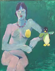 Jan Nigro, Troy, oil pastel and mixed media on paper, c. 1980s