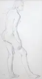 Augustus John, Standing Nude Figure, graphite on paper