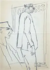 Garth Tapper, Kaikohe, graphite on paper