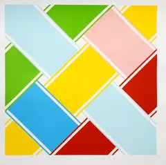 Lattice by Ian Scott, colour screenprint, 61/65, sold May 2025