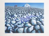 Michael Smither, Rocks, Tractor and Mountain, screenprint, 19/95
