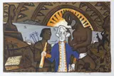 Nigel Brown, Cook in Pacifica, stone lithograph, 42/48