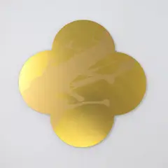 Remembrance by Max Gimblett, silkscreen-print on lacquered brass quatrefoil, sold May 2025