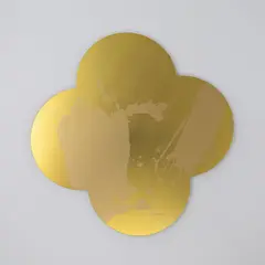 Remembrance by Max Gimblett, silkscreen-print on lacquered brass quatrefoil, sold May 2025