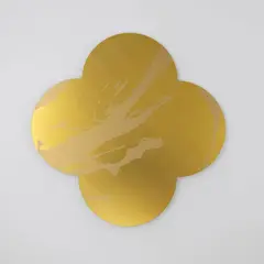 Remembrance by Max Gimblett, silkscreen-print on lacquered brass quatrefoil, sold May 2025