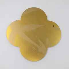 Remembrance by Max Gimblett, silkscreen-print on lacquered brass quatrefoil, sold May 2025