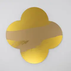 Remembrance by Max Gimblett, silkscreen-print on lacquered brass quatrefoil, sold May 2025