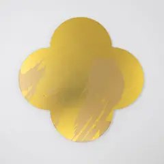 Remembrance by Max Gimblett, silkscreen-print on lacquered brass quatrefoil, sold May 2025