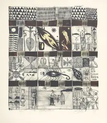 John Pule, Entanglements, lithograph, 18/40