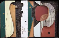 Fane Flaws, Untitled, mixed wooden painted assemblage, 2007