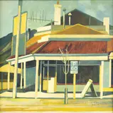Colin Vernon Wheeler, Corner Shop, France Street, Oamaru, oil on canvasboard