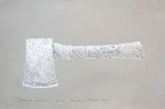 Derek Cowie, Beatrix Potter Axe, graphite and crayon on paper