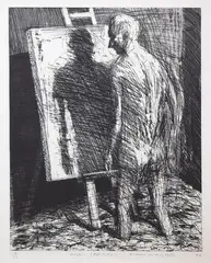 Euan MacLeod, Easel (For Alex), woodblock and lithograph, 14/25