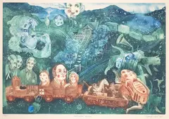 Gary Tricker, Rimutaka Incline, etching, 7/25