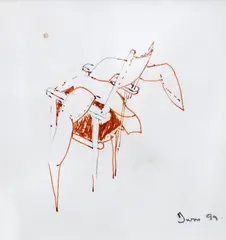 Untitled (Study) by Greer Twiss, ink on paper, offered May 2025