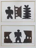Gavin Chilcott, Torso - Bowl and Tree and Bowls & Deity, lithographs, 4/100 and 20/100