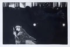 Kathryn Madill, Grey Monk, etching, 5/10
