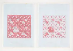 Martin Thompson, Untitled, ink on graph paper, diptych