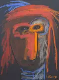 Carole LaRoche, Untitled (Portrait), pastel on paper