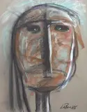 Carole LaRoche, Untitled (Portrait), pastel on paper