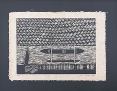 David Teata, Untitled, screenprint on fribrous paper