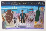 Geoff Notman, The New Zealand Wine and Food Festival, original poster design for the 1993 Wellington Festival, acrylic on paper