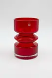 Riihimaen Lasi, Red vase, blown glass