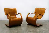 Garth Chester, A fine and original pair of Curvesse chairs