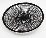 Ruth Castle, Large check dish, fine rattan core dyed with Condys crystals