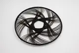 Ruth Castle, Five-pointed star round dish, fine dyed woven rattan