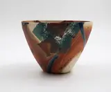 Royce McGlashen, Messages in the Sky, conical shaped bowl with abstract stamped, incised and drawn decoration
