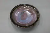 Graeme Storm, Large wall charger, stoneware with jun over tenmoku glazes (with hanging wire)