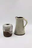 Ian Smail, Tall stoneware jug, together with a small vase