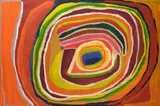 Jila Japirnka by Paji Honeychild Yankarr, synthetic polymer paint on canvas, sold Apr 2025