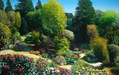 Karl Maughan, Landscape with Pool, oil on canvas