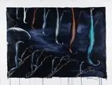 Bill Hammond, Snares, acrylic on paper