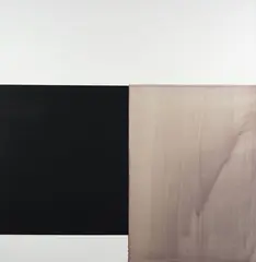 Callum Innes, ‘Exposed Painting Grey/Red Oxide/ Ashphalt on White’, oil on linen canvas