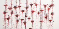 John Pule, Niniko Lalolagi/Dazzling World, ink and acrylic on canvas