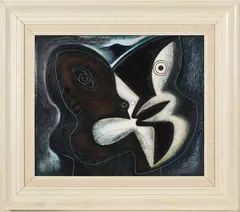 Dick Frizzell, Ben Nicholson Tiki, oil and acrylic on canvas