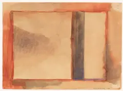 One (from the Numerals: First series) by Colin McCahon, watercolour and pencil on paper, sold Apr 2025