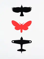 Richard Killeen, Three Flyers, powder-coated aluminium, three parts, 10/10