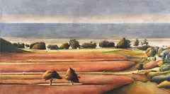 Omaio by Stanley Palmer, oil on canvas, sold Apr 2025