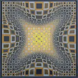 Victor Vasarely, OND - GJ, acrylic on board