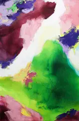 Amanda Gruenwald, Green, Mauve, Pink, acrylic on canvas