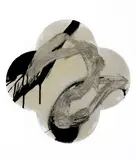 Max Gimblett, House of Zen, gesso, acrylic and vinyl polymers, epoxy, aqua size and palladium leaf on canvas