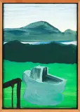 Michael Smither, Boat on Green Lagoon, oil on board