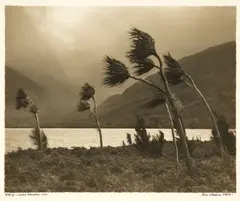 George Chance, The Storm, Lake Wanaka, gelatin silver print exposed through a textured screen (circa 1940)