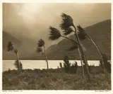 George Chance, The Storm, Lake Wanaka, gelatin silver print exposed through a textured screen (circa 1940)
