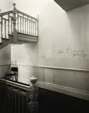 Andrew Ross, Approach to the Peter McLeavey Gallery (with the original sign), gold-toned gelatin silver print